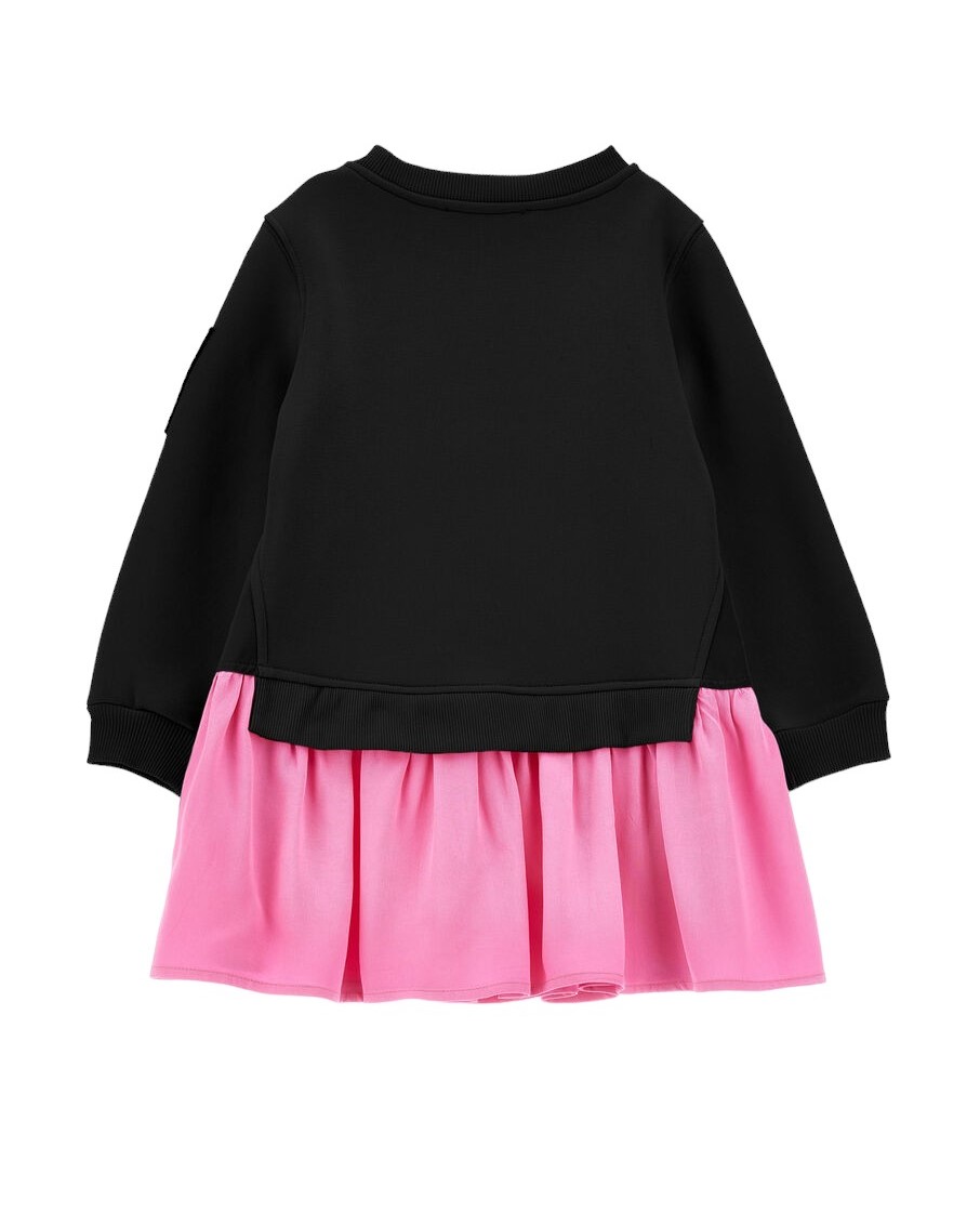 Abito felpa gonna stampa fiori Monnalisa