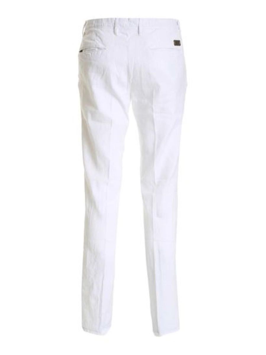 Incotex Pantalone Slim Fit Uomo Incotex Uomo Pantalone Bianco In