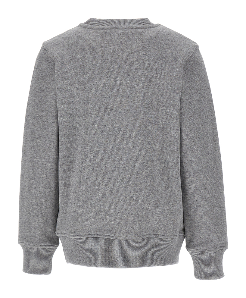 Moschino Kid felpa grigia girocollo in cotone