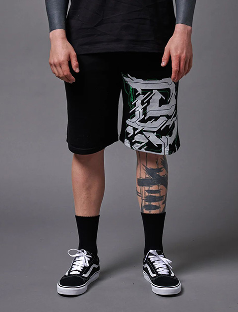Dolly Noire DLYNR Cyber Letters Sweatshorts