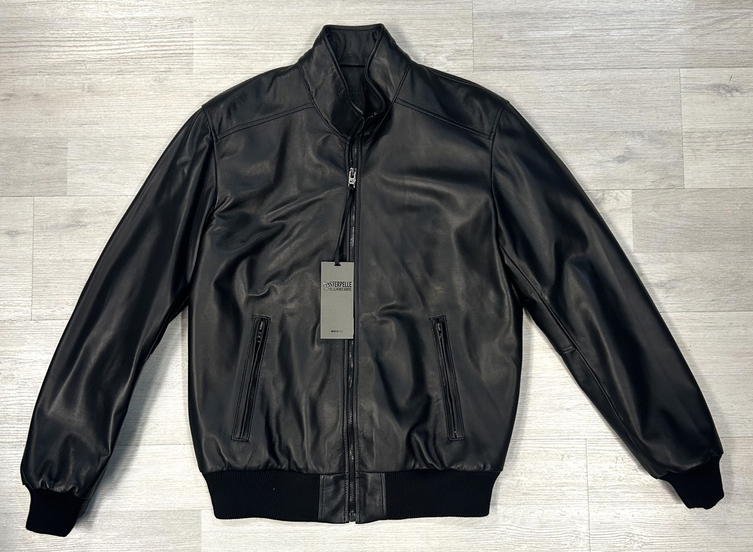 Bomber in vera pelle da uomo invernale