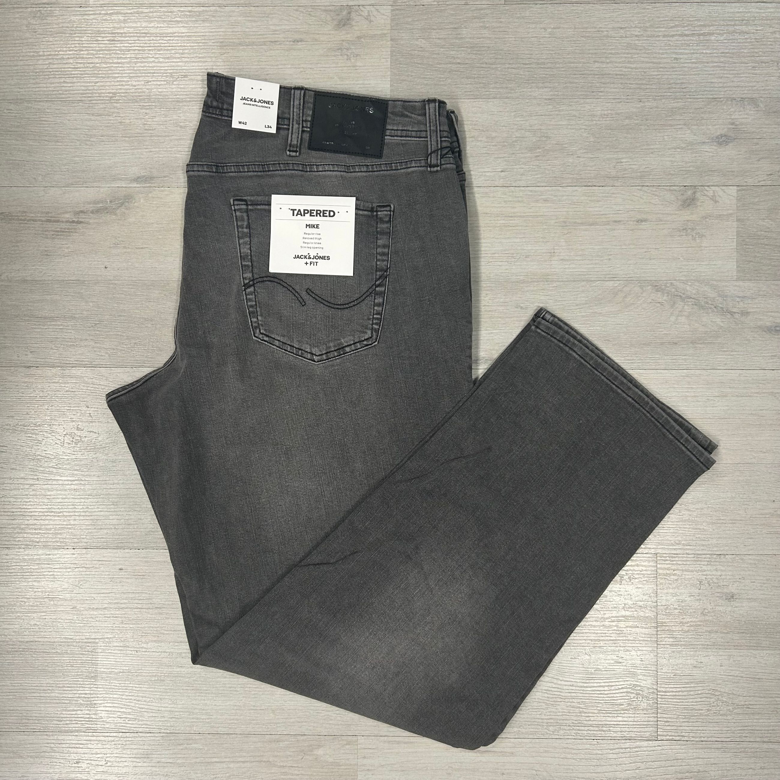 Jeans in cotone elasticizzato grigio - Taglie forti Jack&Jones
