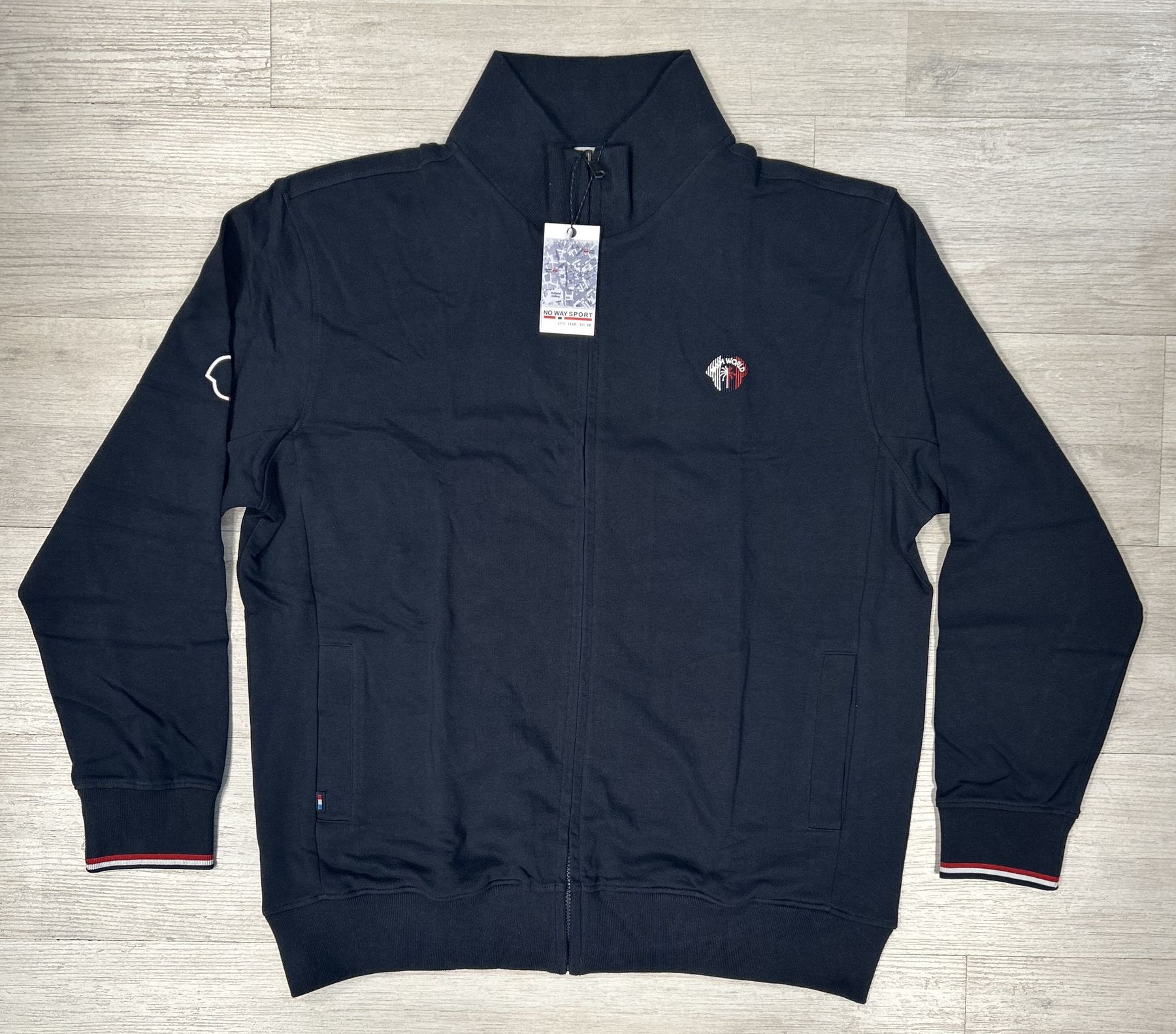 Felpa full zip in cotone No Way Sport articolo SB24901/CONF