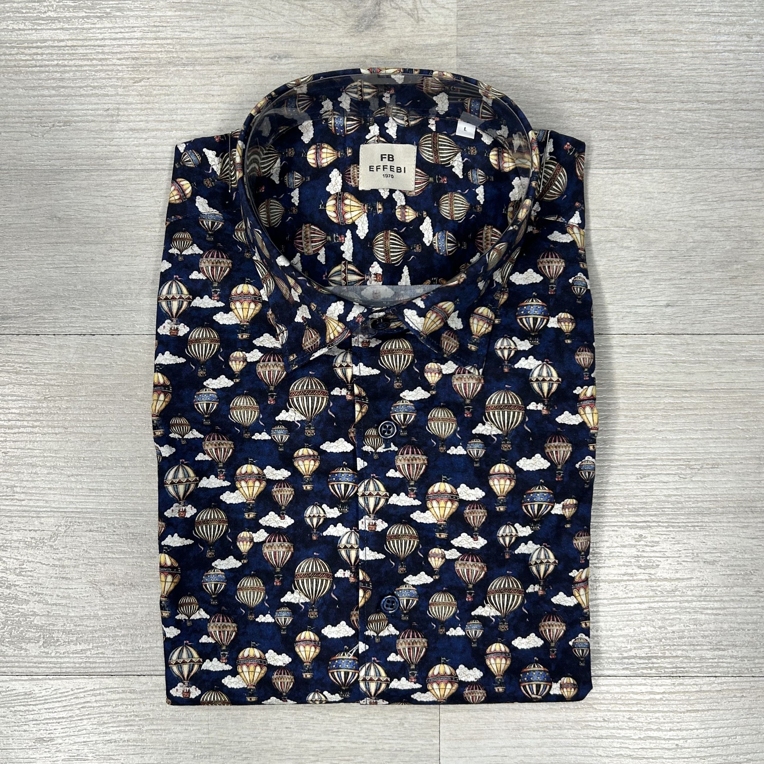 Camicia uomo FB a fantasia manica lunga