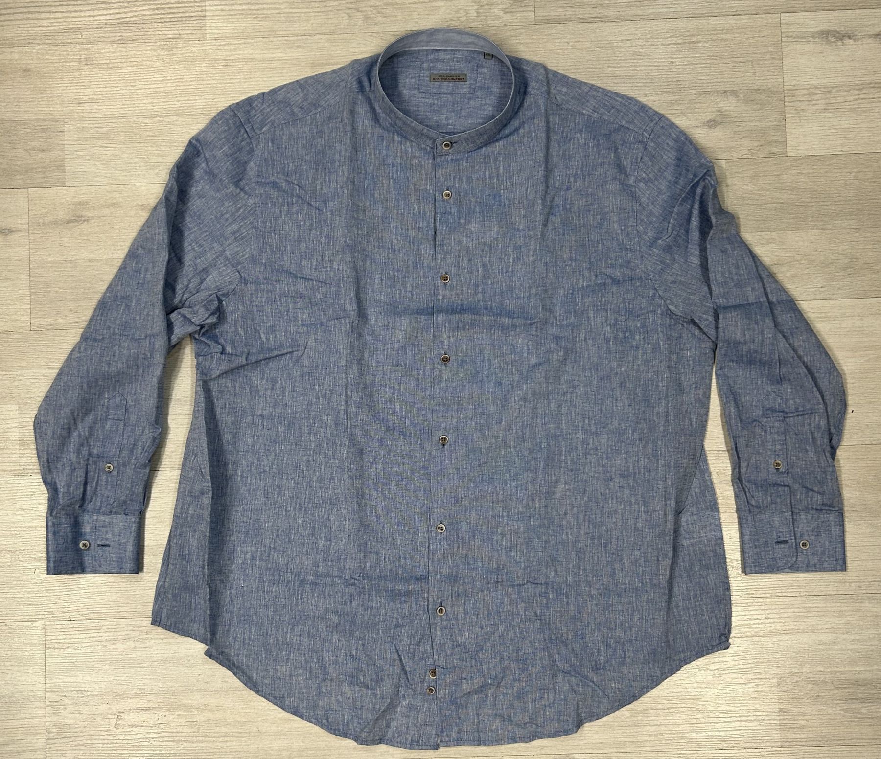Camicia in lino cotone con collo alla koreana Sea Barrier articolo FERRO/CONF