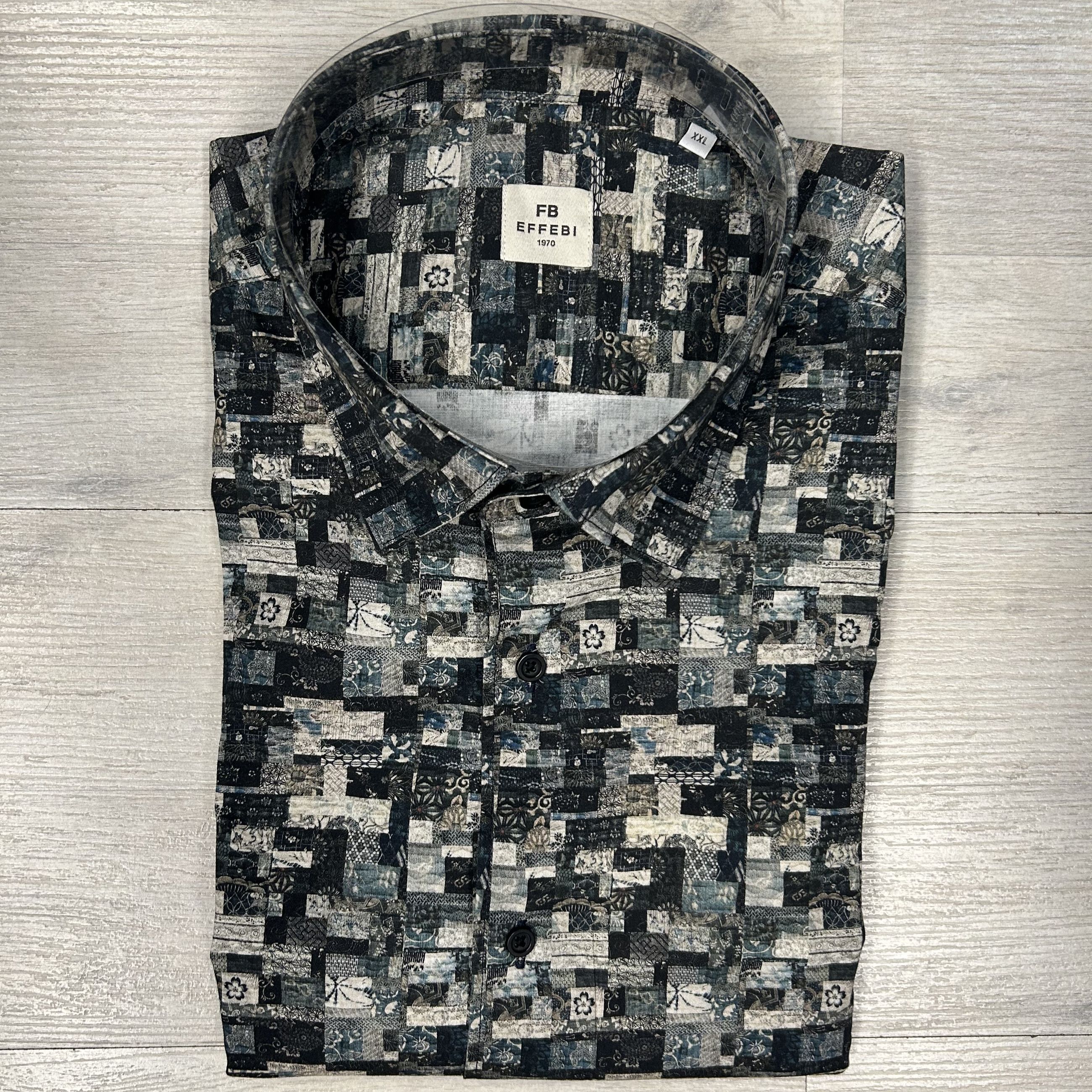 Camicia uomo FB a fantasia manica lunga