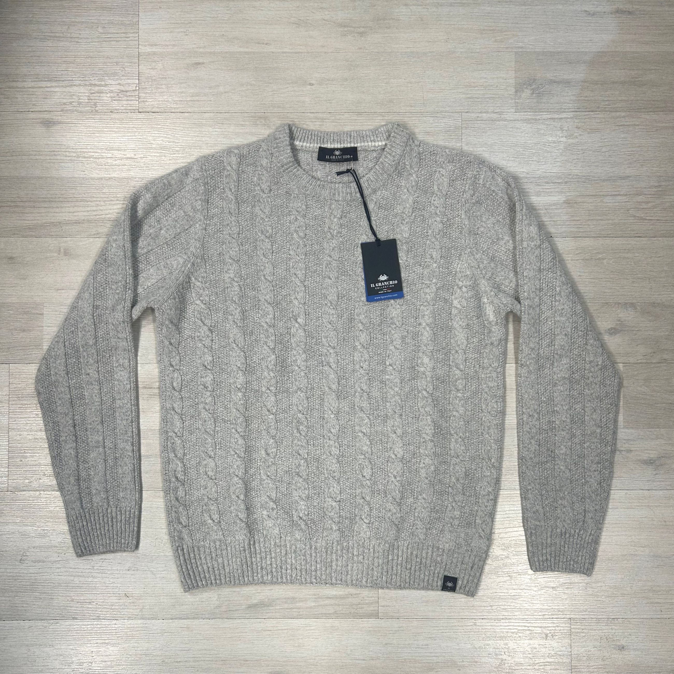 Maglione in Lana a treccia stile classico