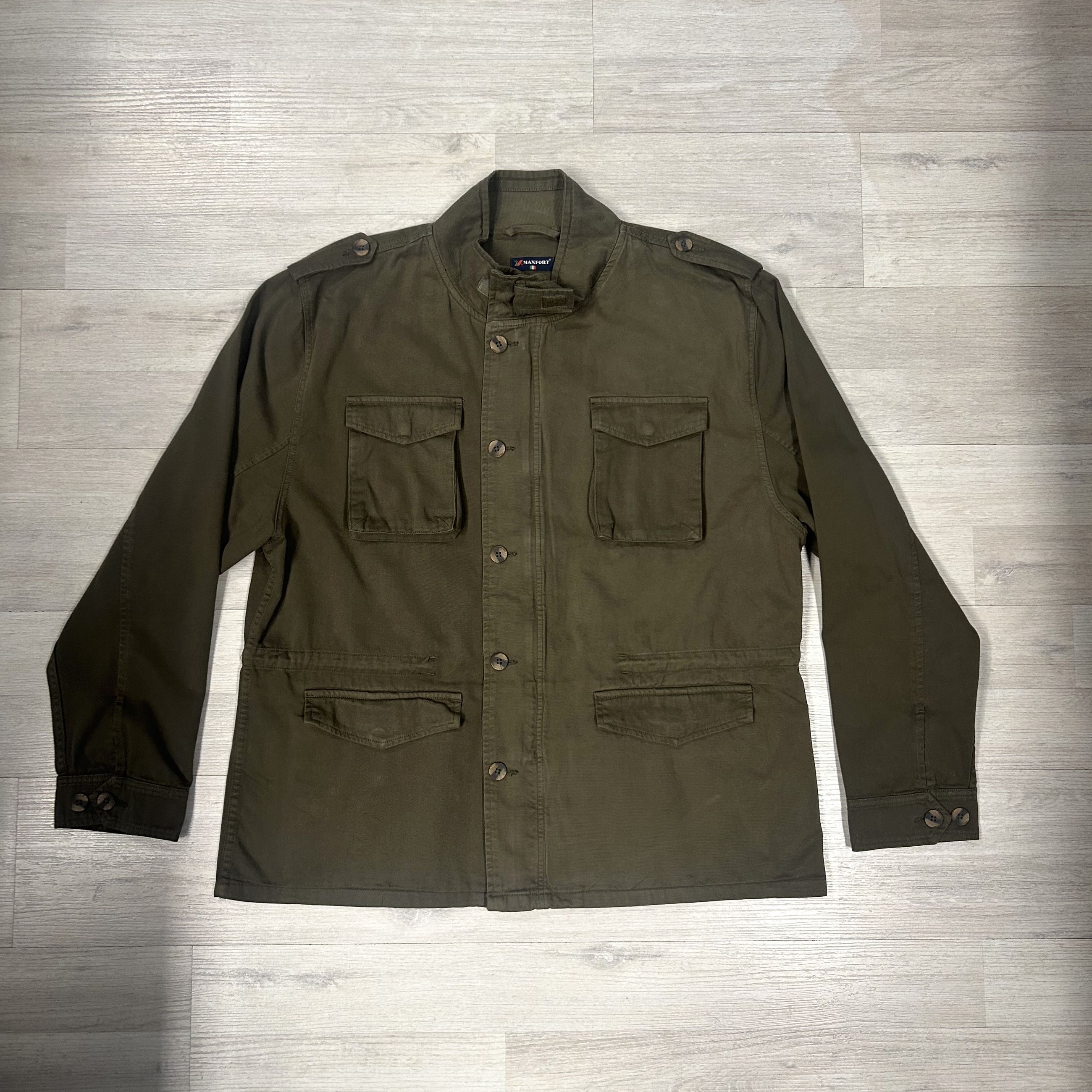 Sahariana uomo taglie grandi Maxfort verde militare