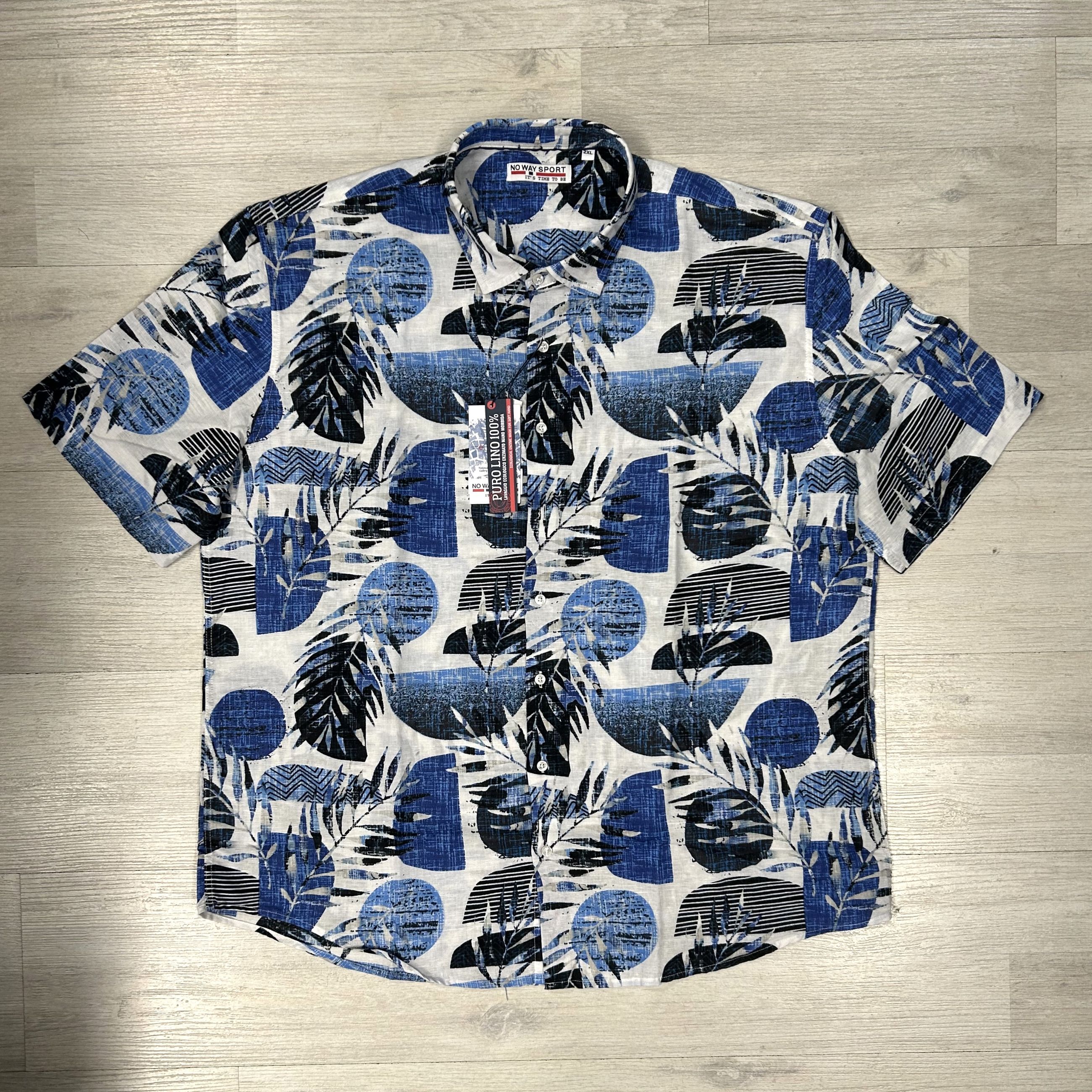 Camicia uomo in Lino 100% traspirante - Taglie grandi No Way Sport