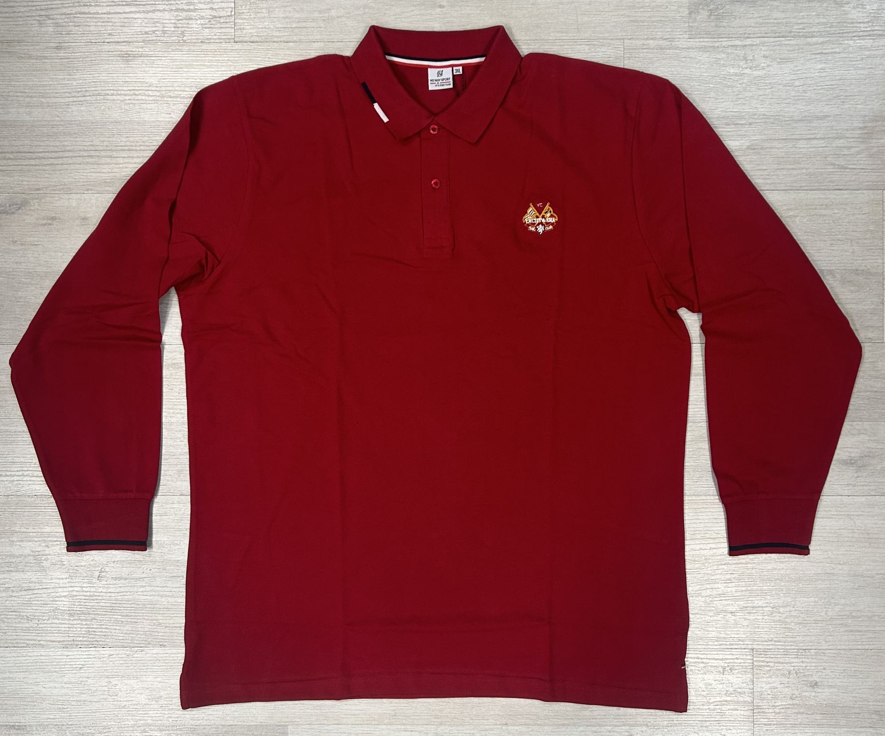 Polo manica lunga in cotone No Way Sport articolo JB24904/CONF