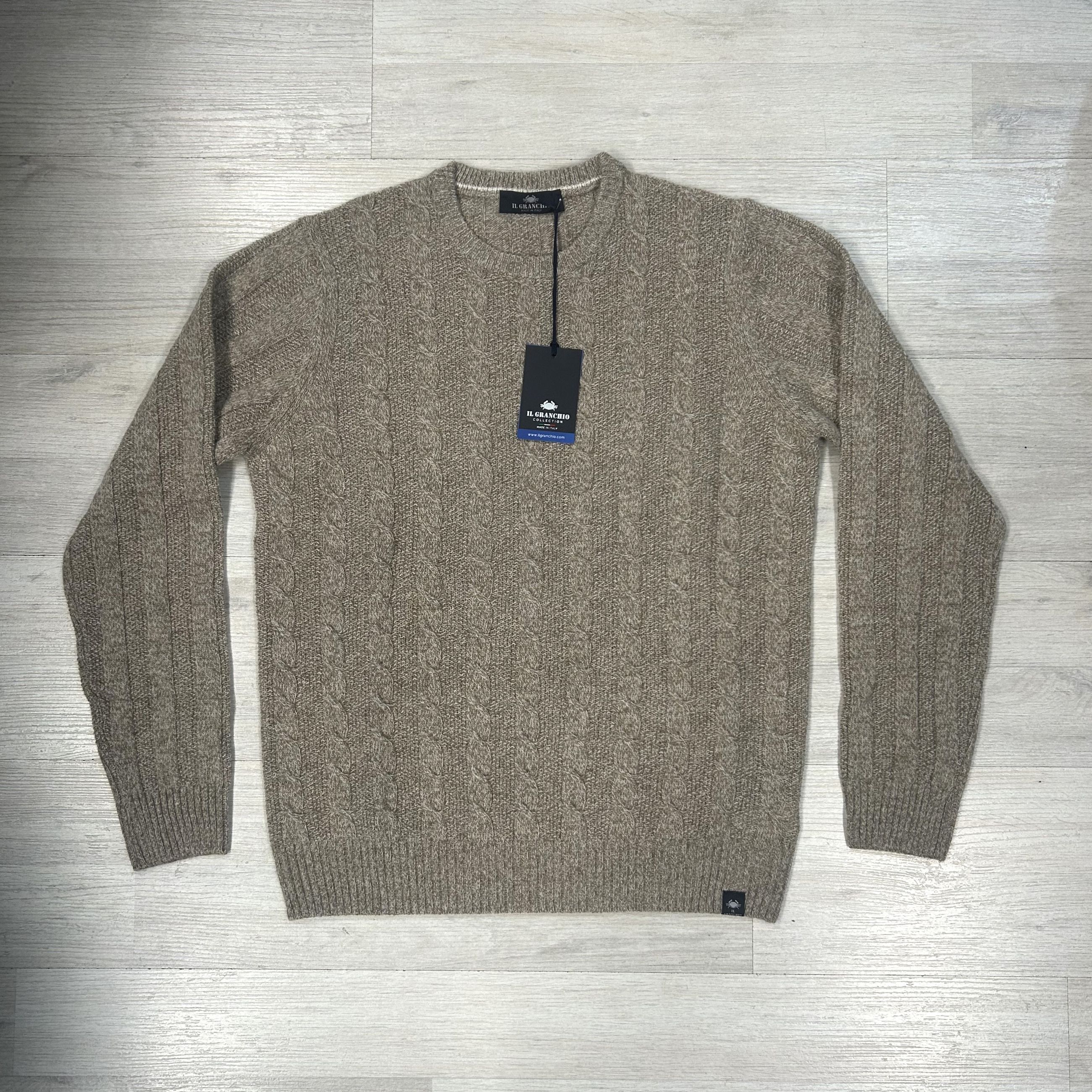 Maglione in Lana a treccia stile classico