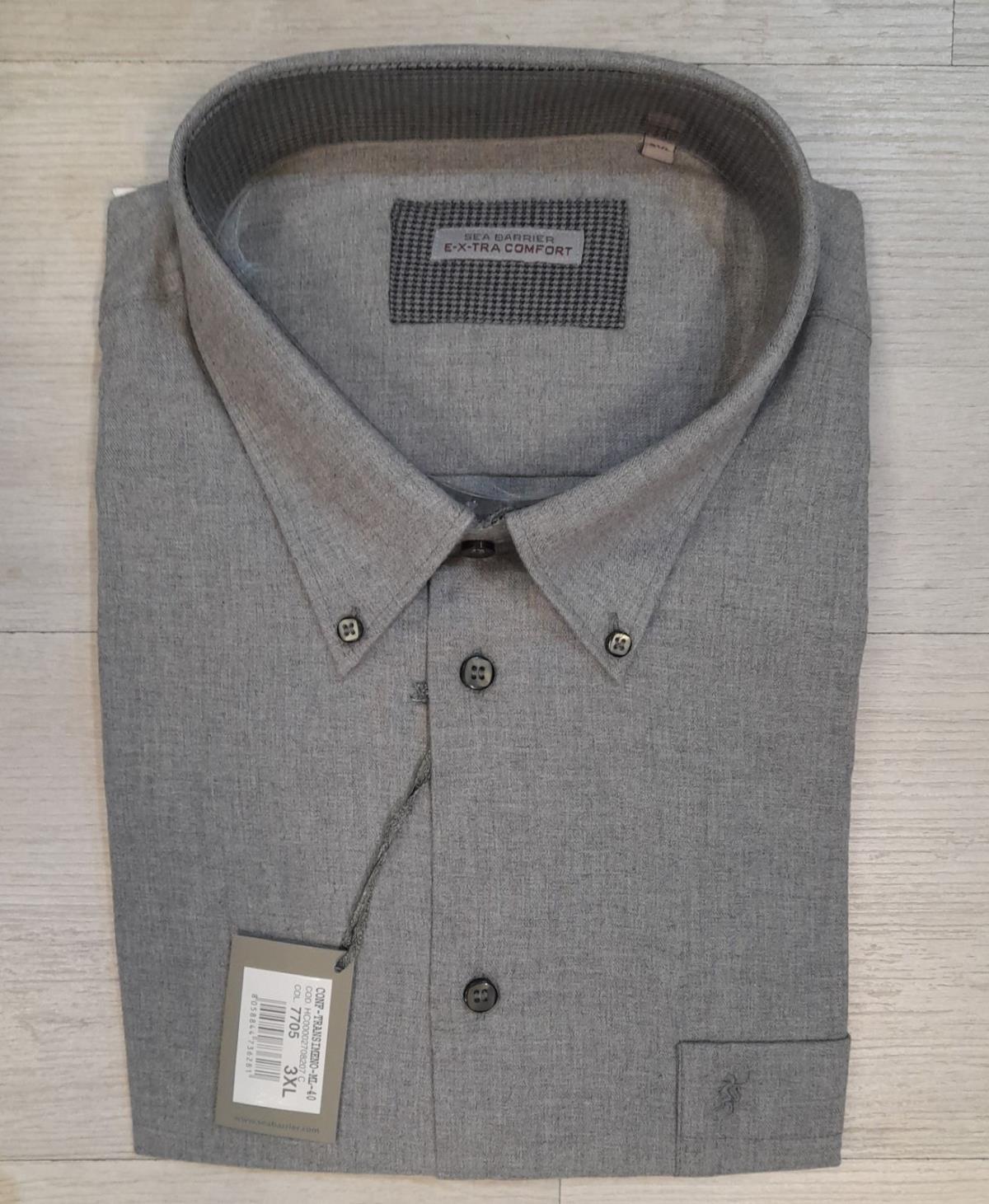 Camicia in flanella da uomo taglie grandi sea barrier