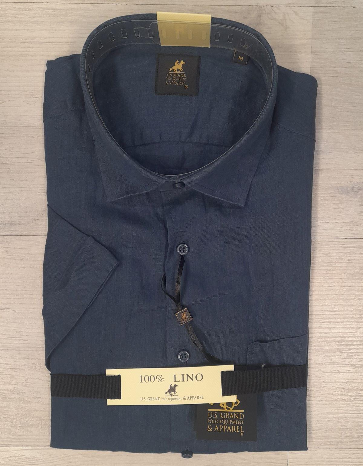 Camicia mezza manica 100% Lino U.S. Grand Polo articolo USC749
