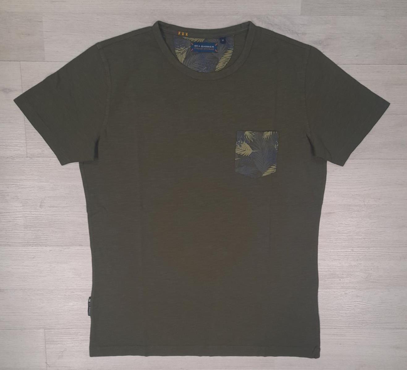 T-shirt girocollo, con taschino applicato sul lato cuore Sea Barrier articolo BACIO