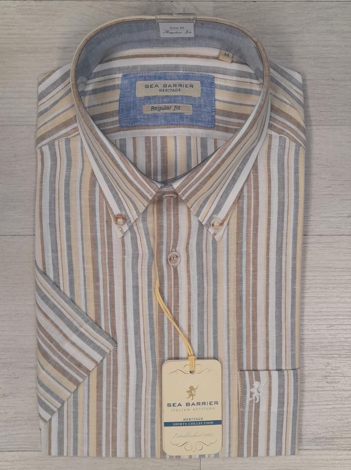 Camicia mezza manica lino cotone Sea Barrier articolo ANTONACCI MM