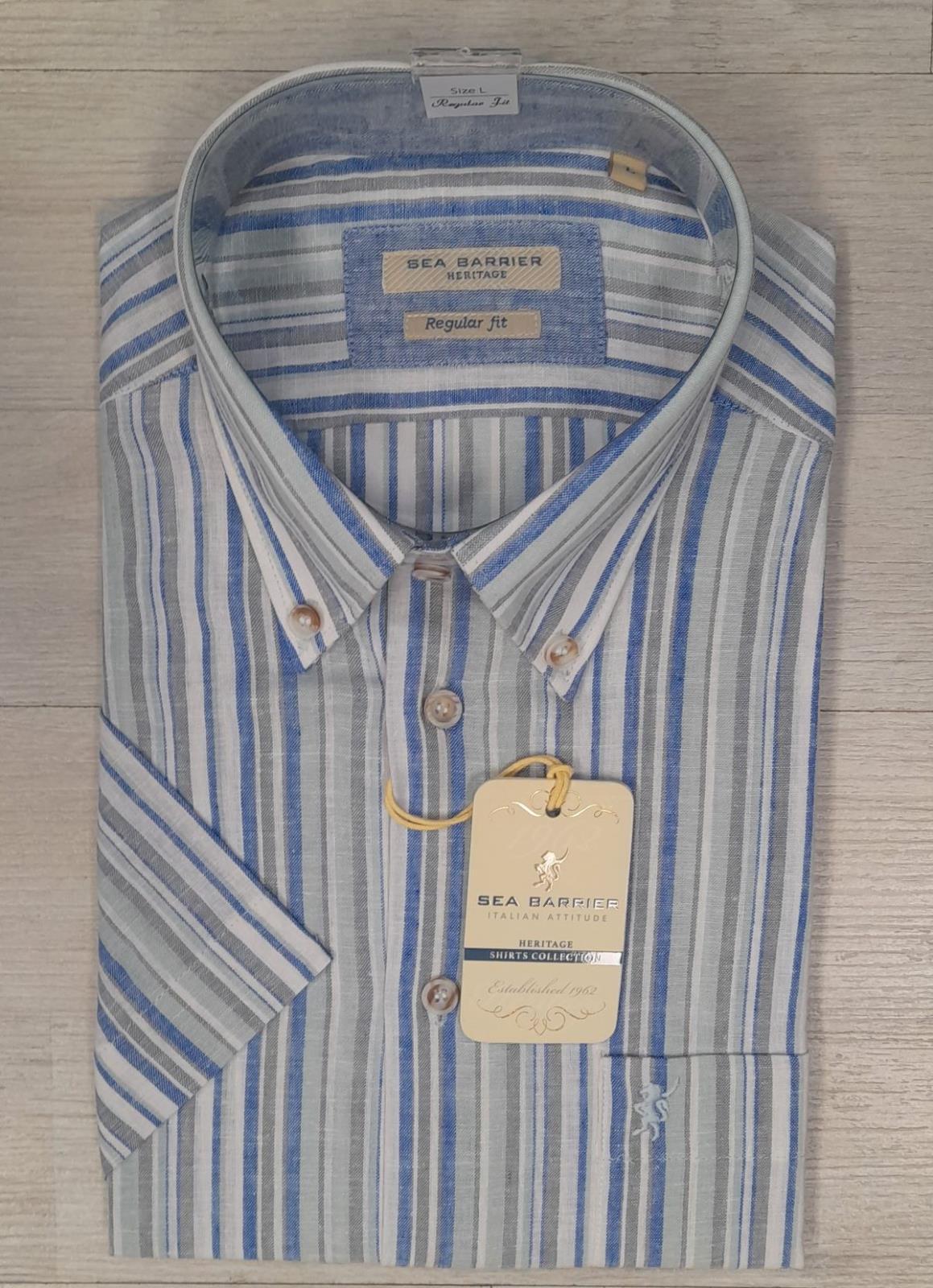 Camicia mezza manica lino cotone Sea Barrier articolo ANTONACCI MM