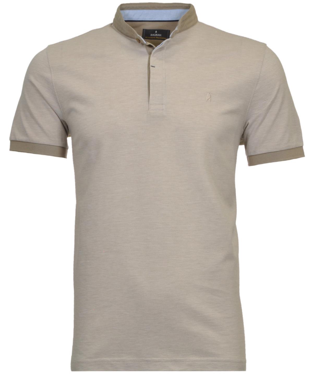 Polo mezza manica con collo alla koreana Ragman articolo 6011047