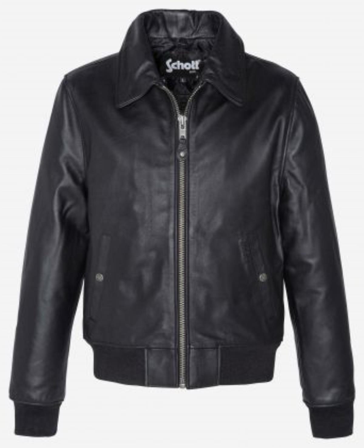 Acquista Schott Giacca bomber aviator tasconi pelle su