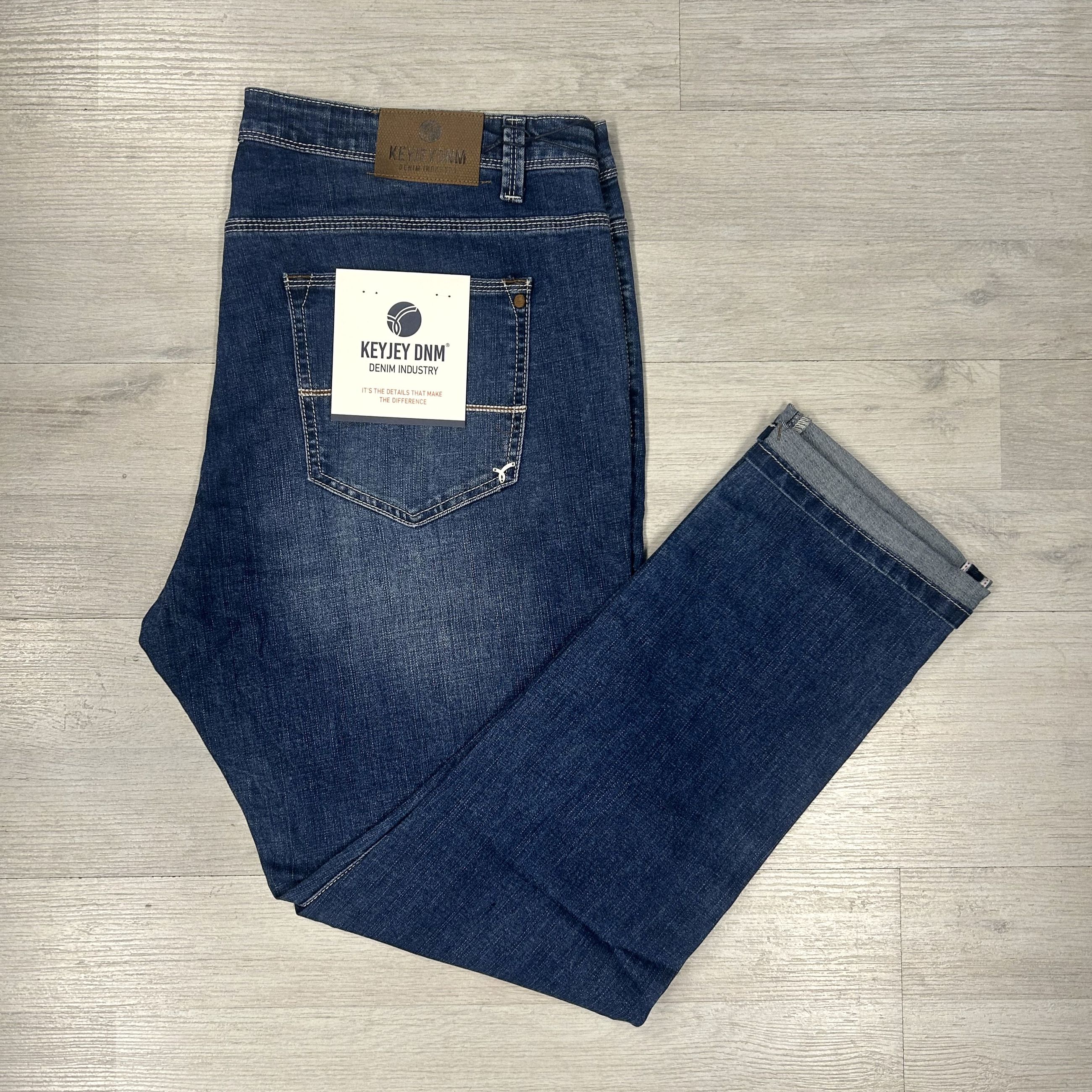 Jeans uomo taglie grandi KeyJey in denim blu