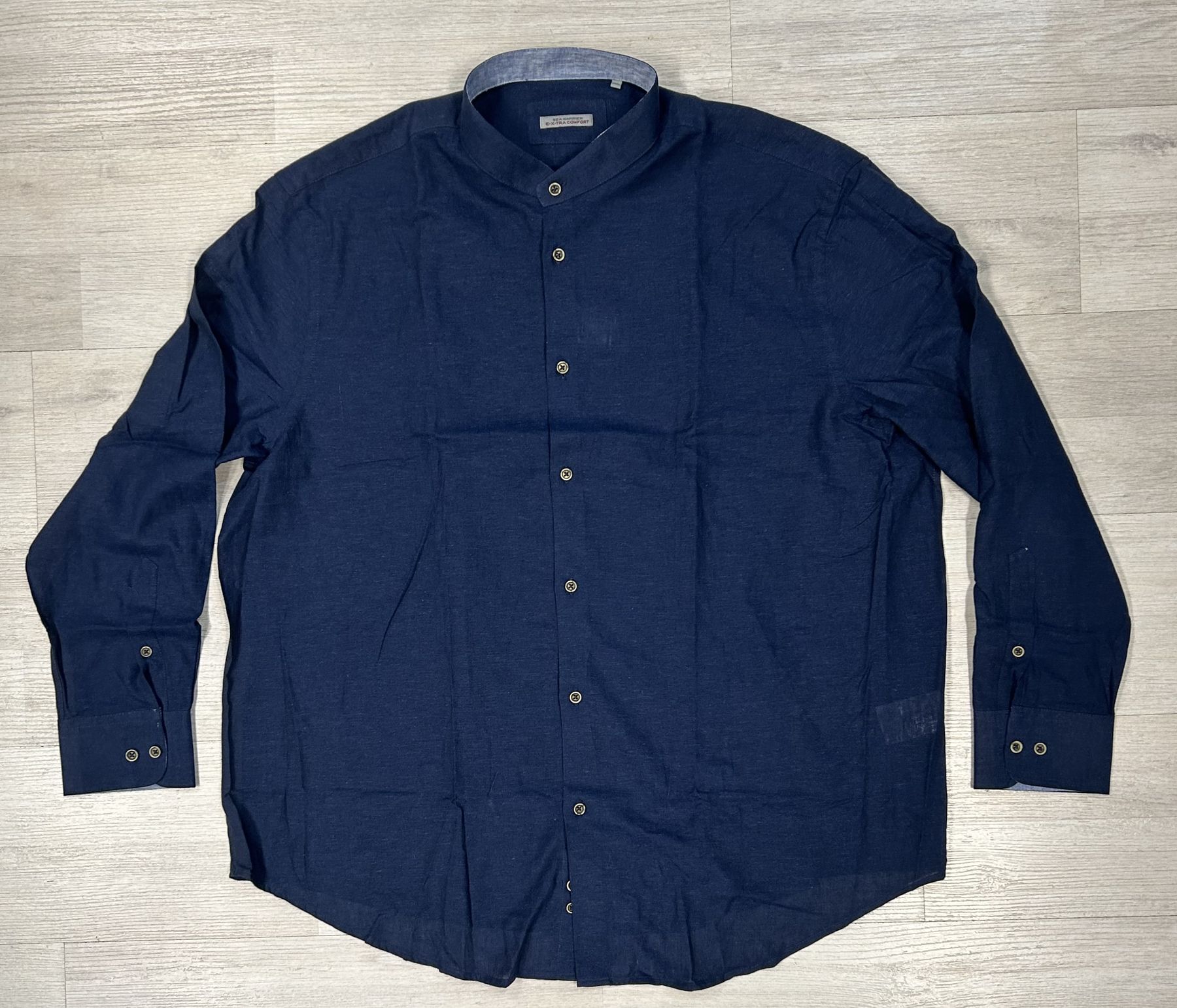 Camicia in lino cotone con collo alla koreana Sea Barrier articolo FERRO/CONF
