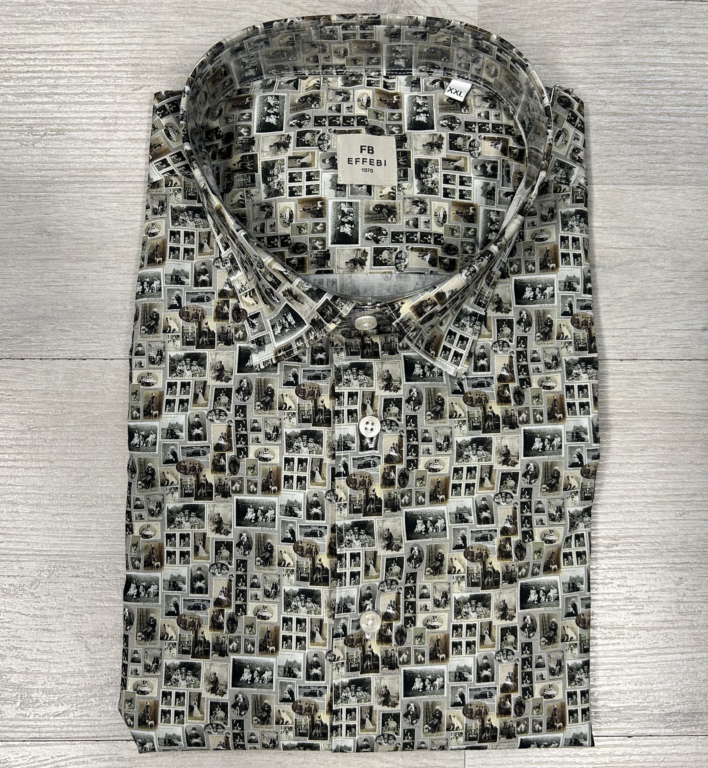 Camicia uomo FB a fantasia manica lunga