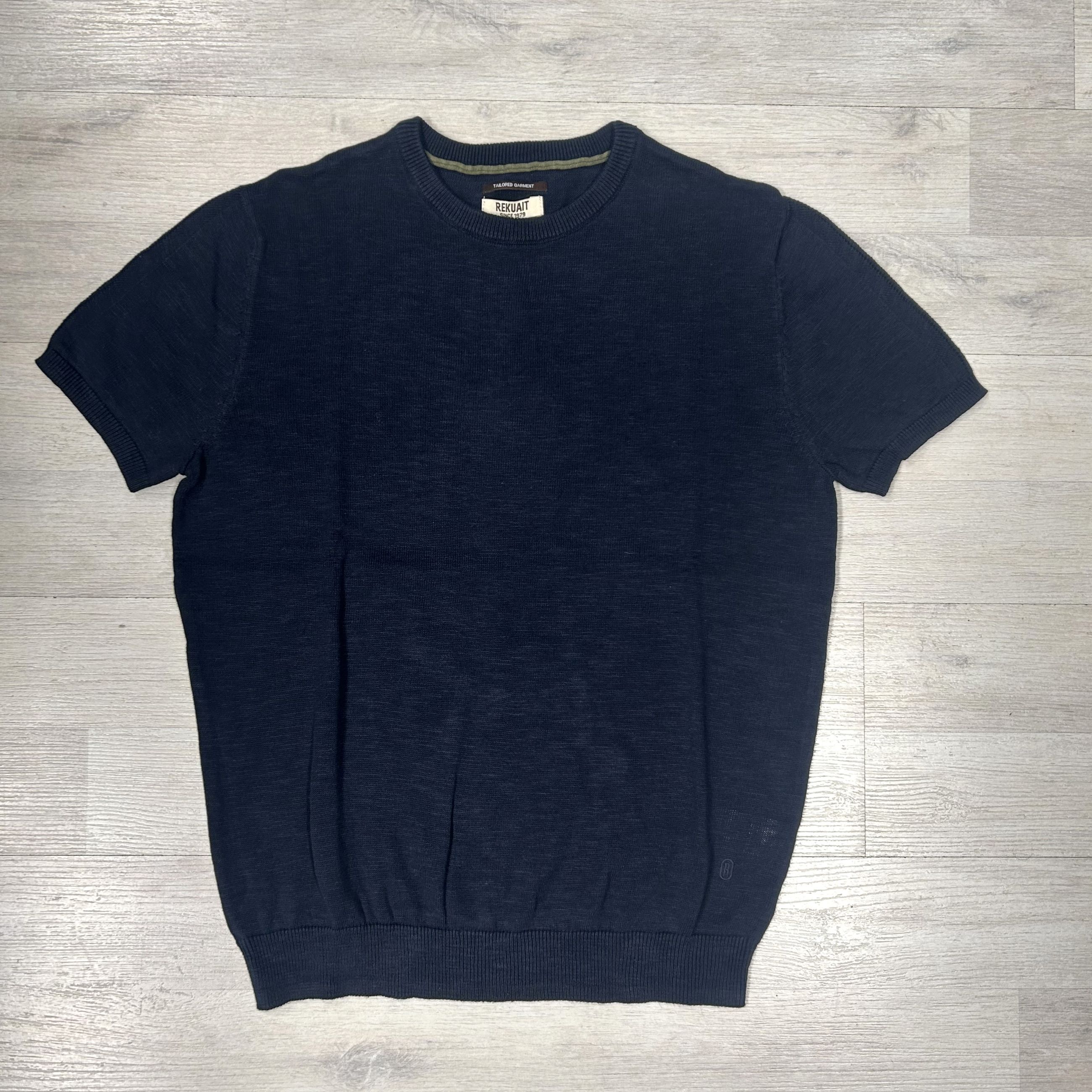 Maglia uomo a maniche corte Rekuait in cotone fiammato- Girocollo