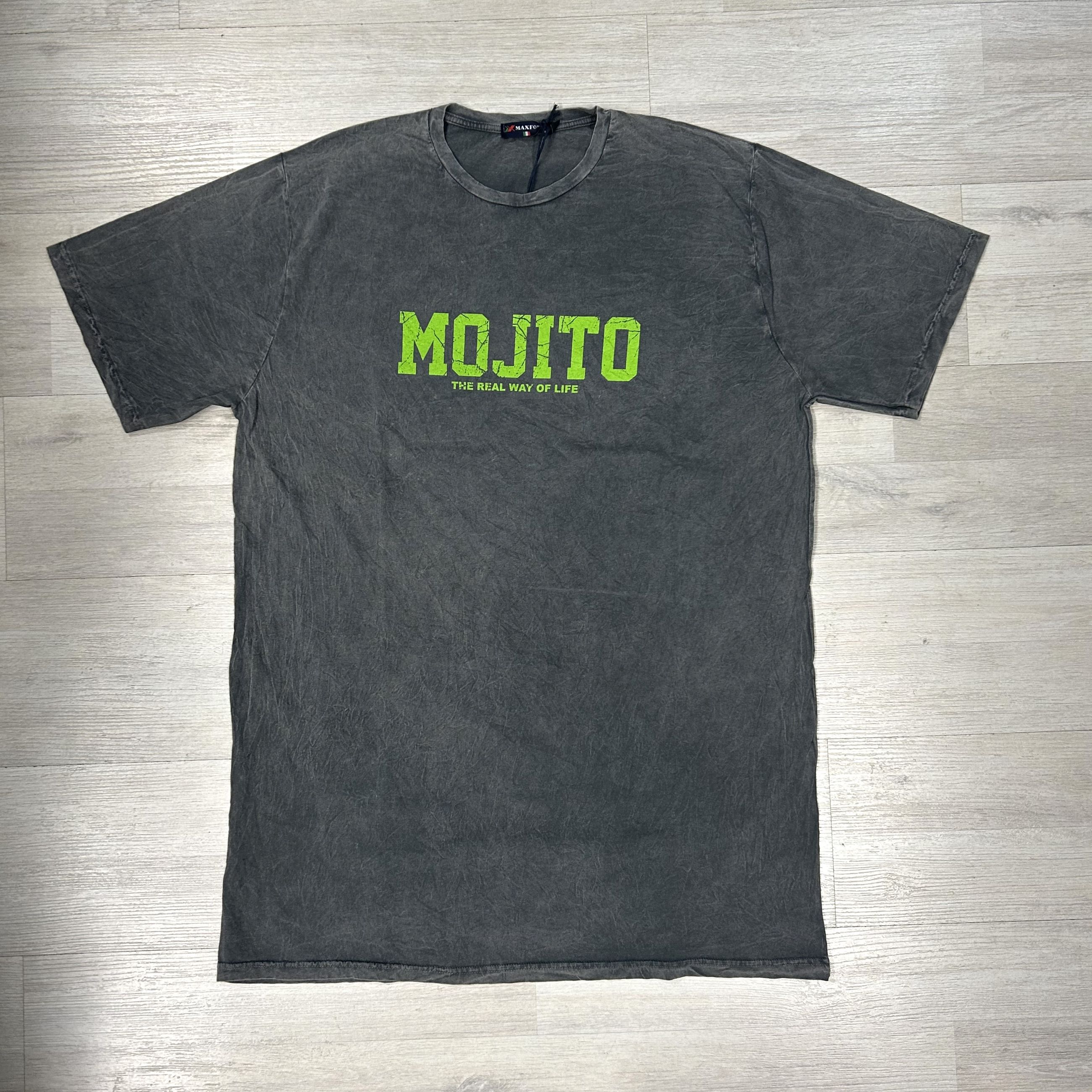 T-shirt uomo in cotone traspirante con stampa Mojito - Taglie Grandi Maxfort
