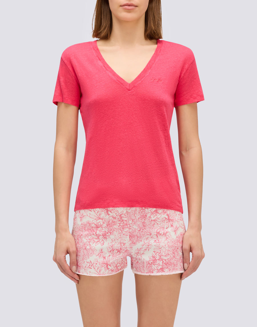 SUNDEK V-NECK T-SHIRT DONNA  -W967TELI800