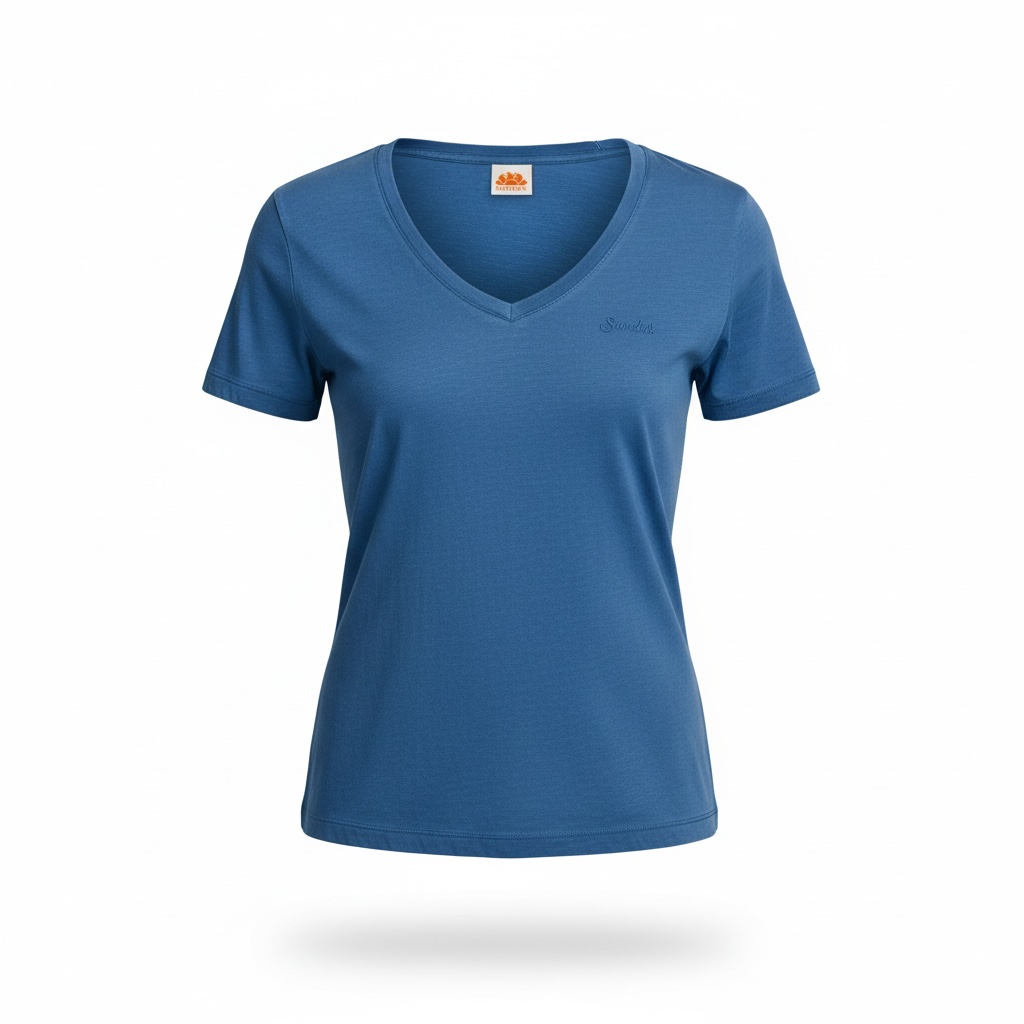 SUNDEK V-NECK T-SHIRT DONNA  -W967TELI800