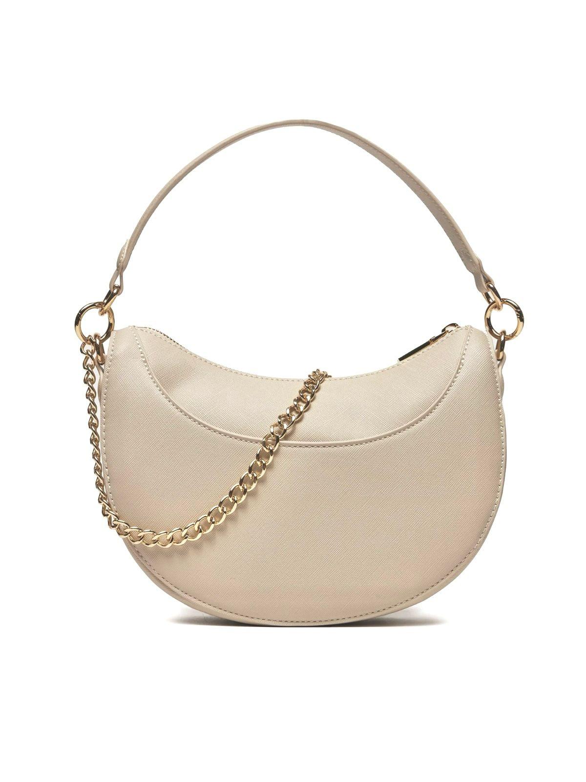 LOVE MOSCHINO: Borsa in nappa sintetica trapuntata con logo - Bianco