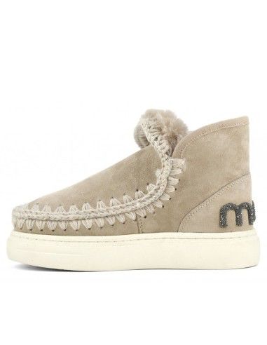 MOU MOU Eskimo Sneaker Bold Glitter Logo Ankle Boot