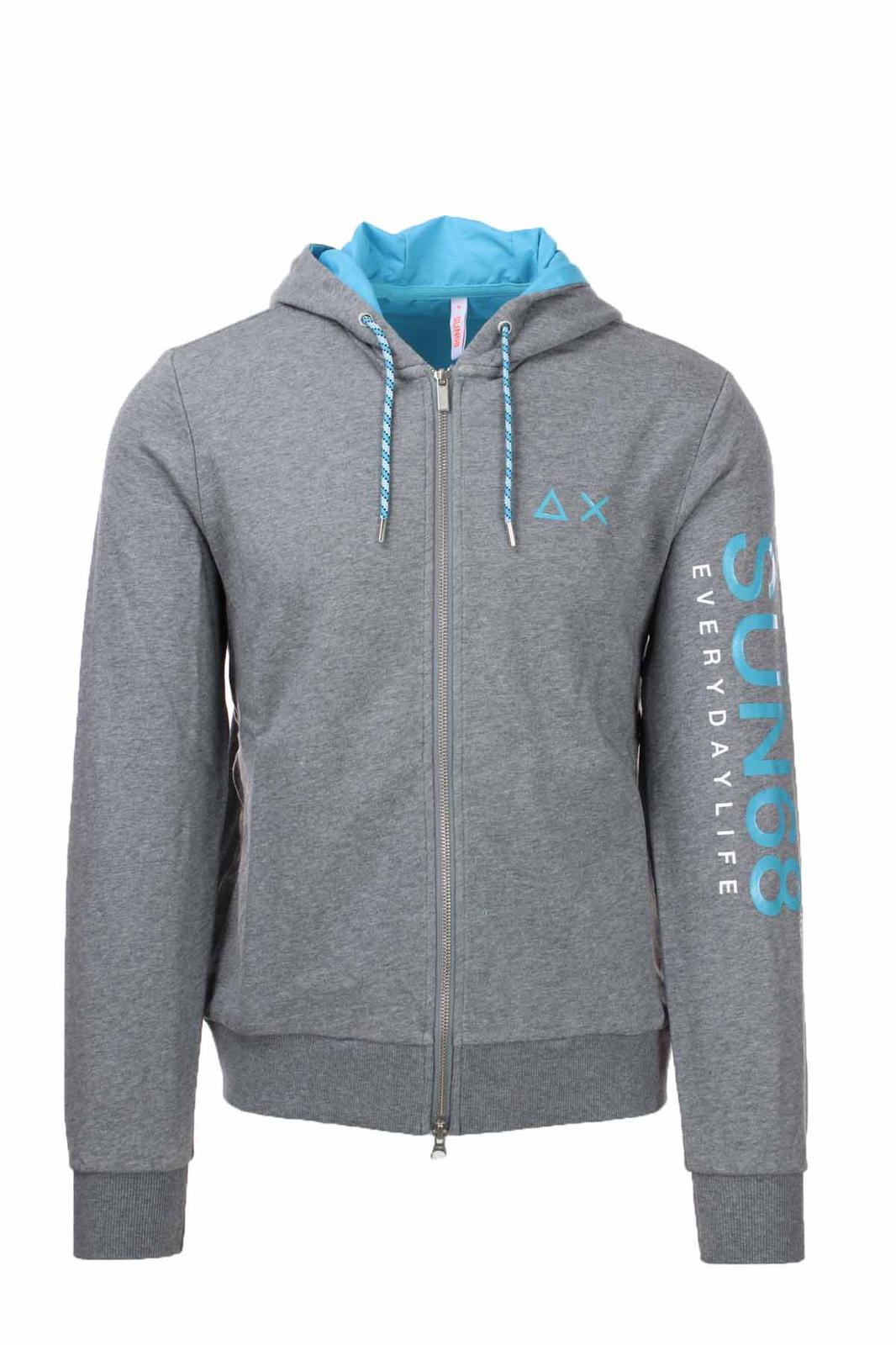 SUN 68 FELPA HOOD ZIP FLUO COTT. FL.