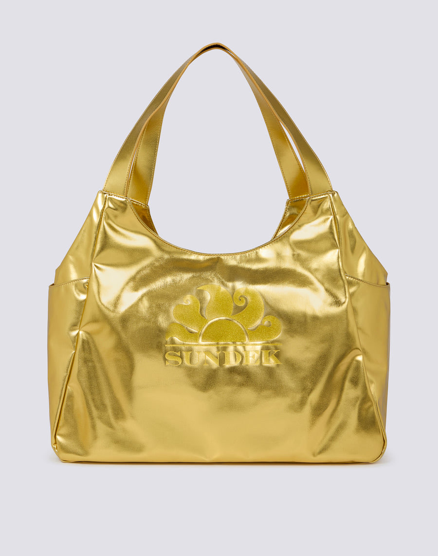 SUNDEK LAMINATED SHOPPER BAG WITH LOGO