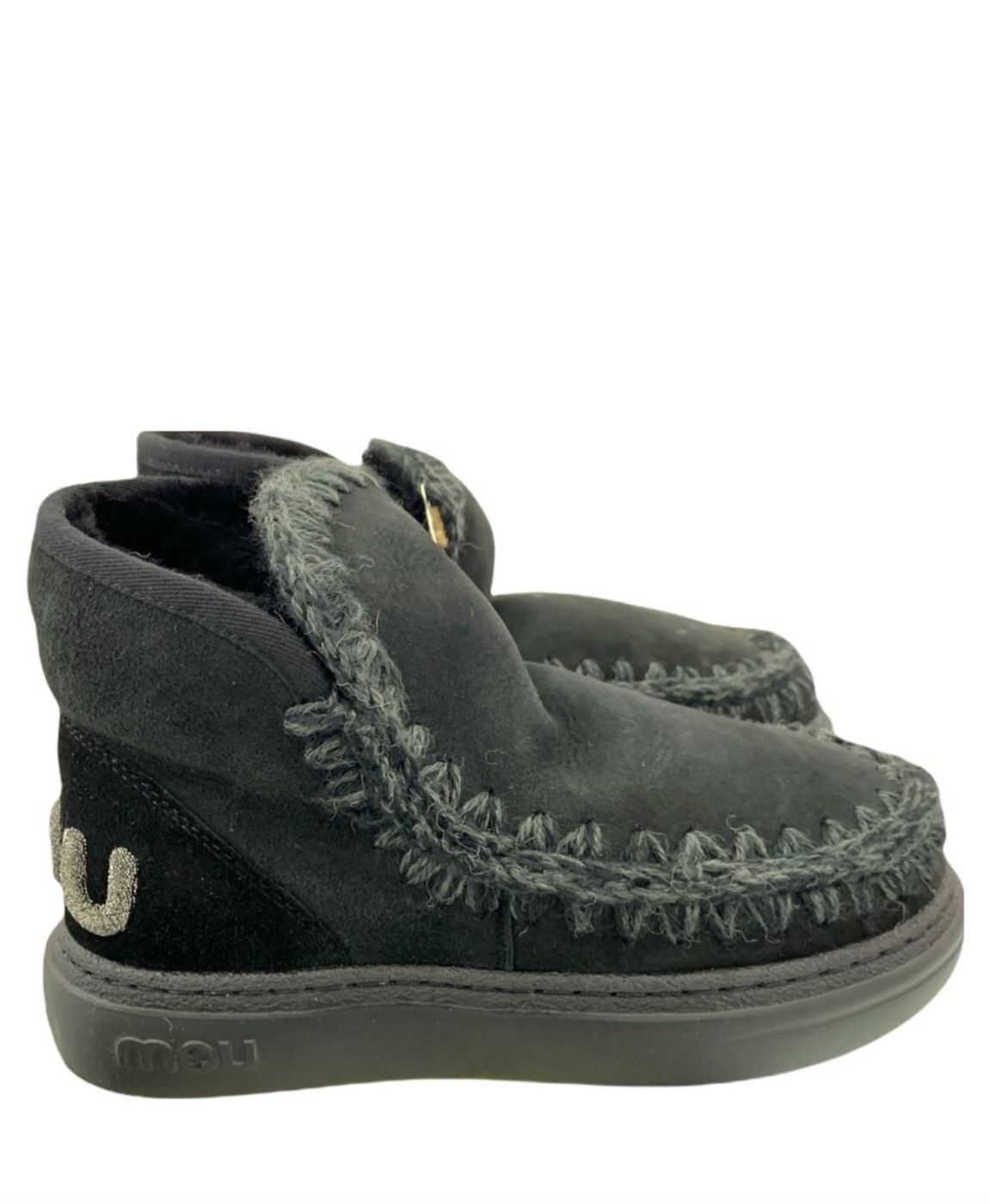 MOU MOU Eskimo Sneaker Bold Glitter Logo Ankle Boot