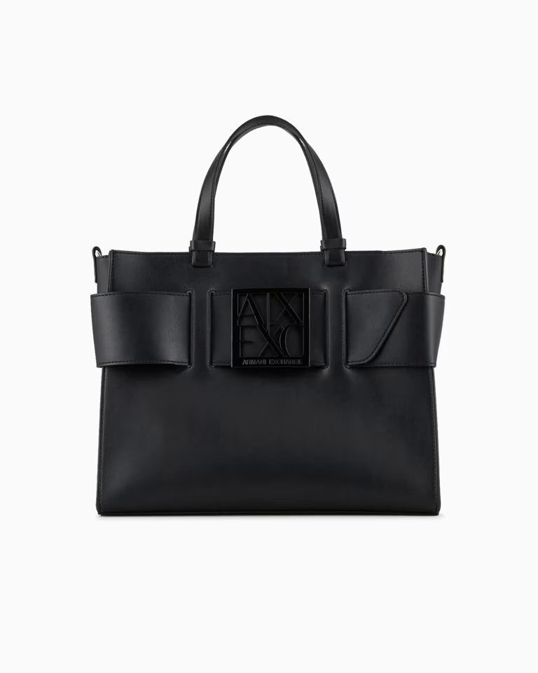 ARMANI EXCHANGE Borsa a tracolla nera da donna in pelle sintetica