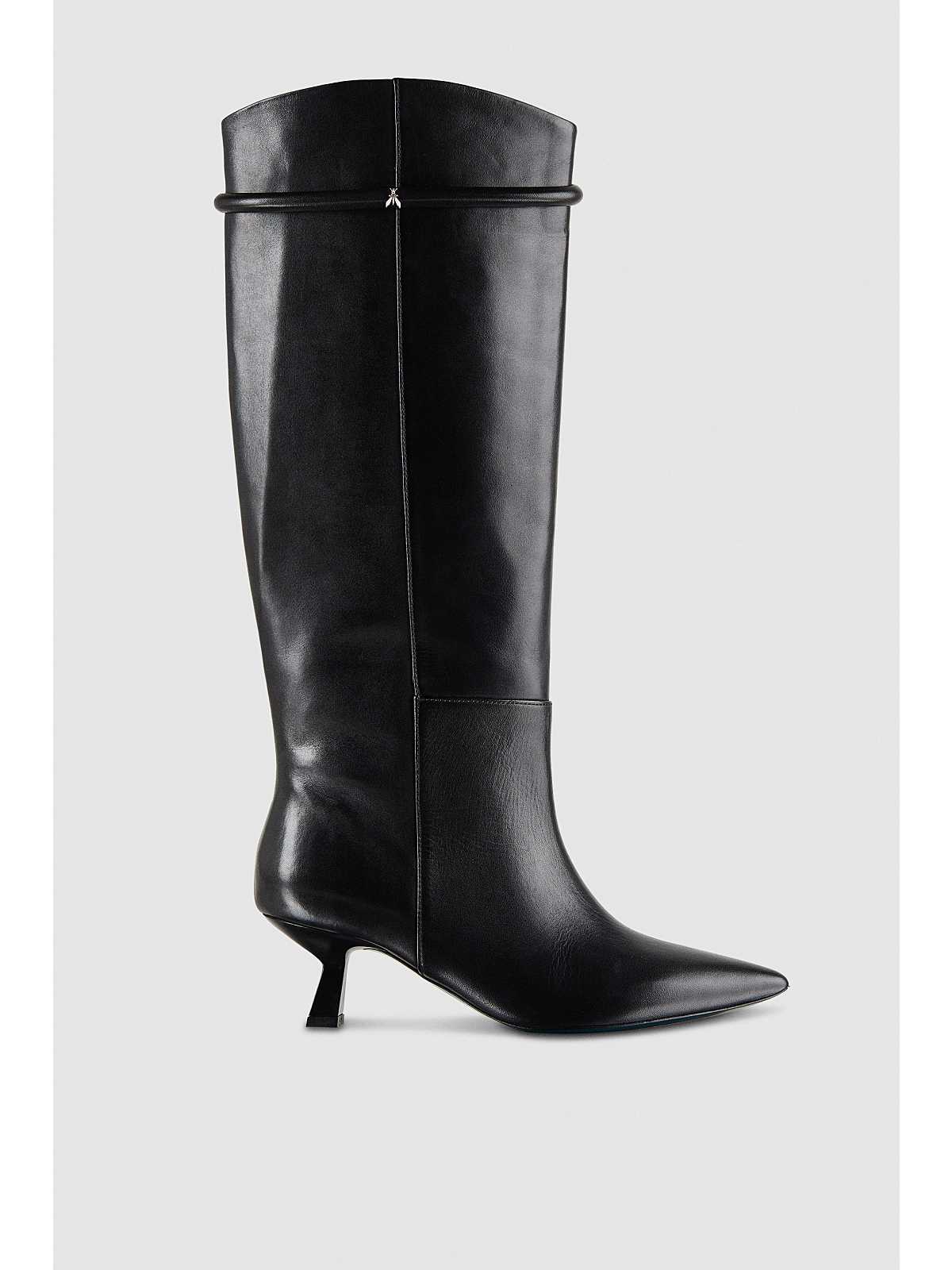 Patrizia Pepe Stivali A Tubo 2Y0023 Con Zip In Pelle