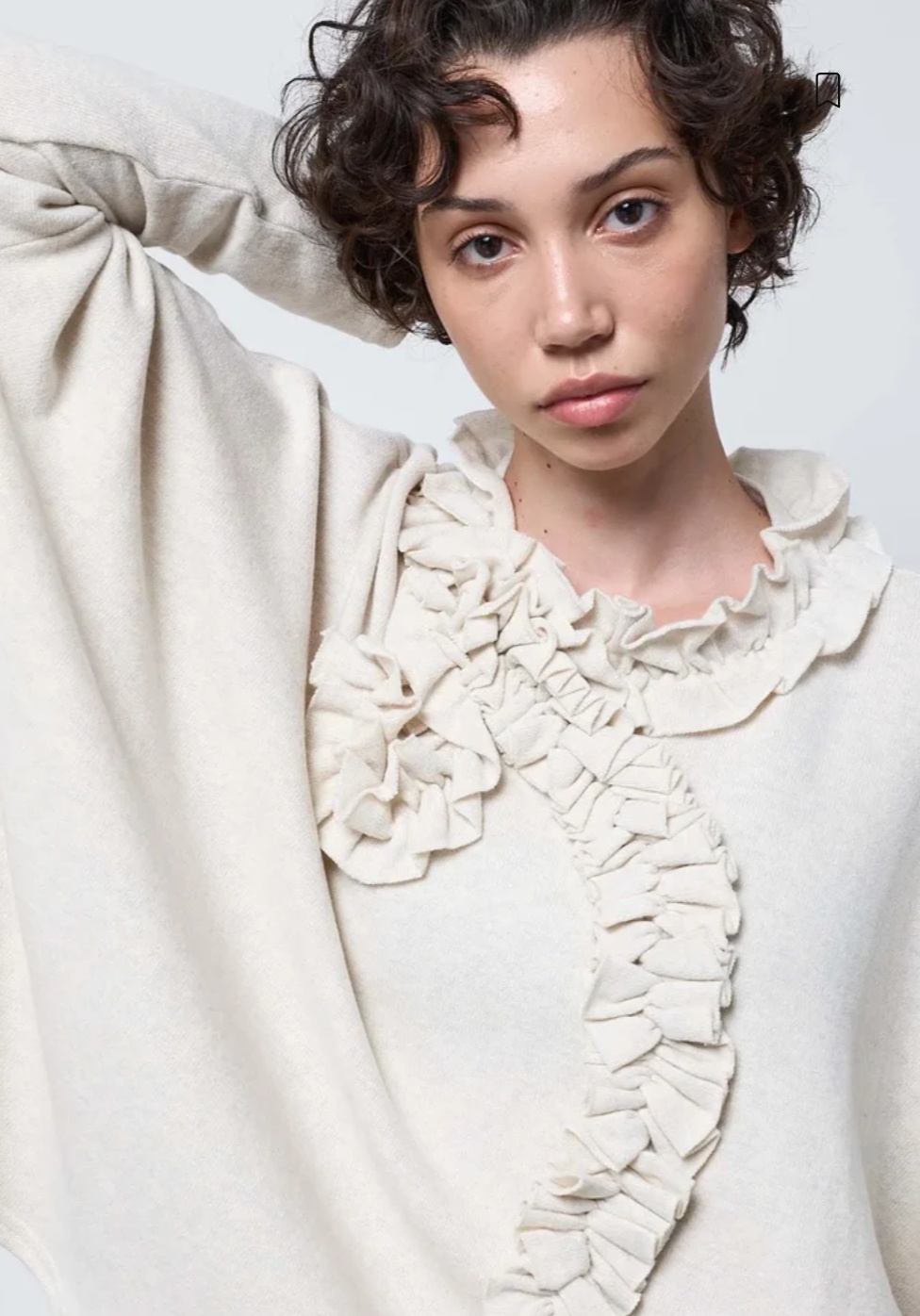 neirami PULLOVER RUCHES SOFTBASIC IVORY