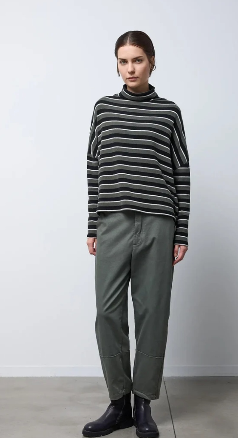 neirami MAGLIA BOXY CRATERE SOFTPENCIL FOREST
