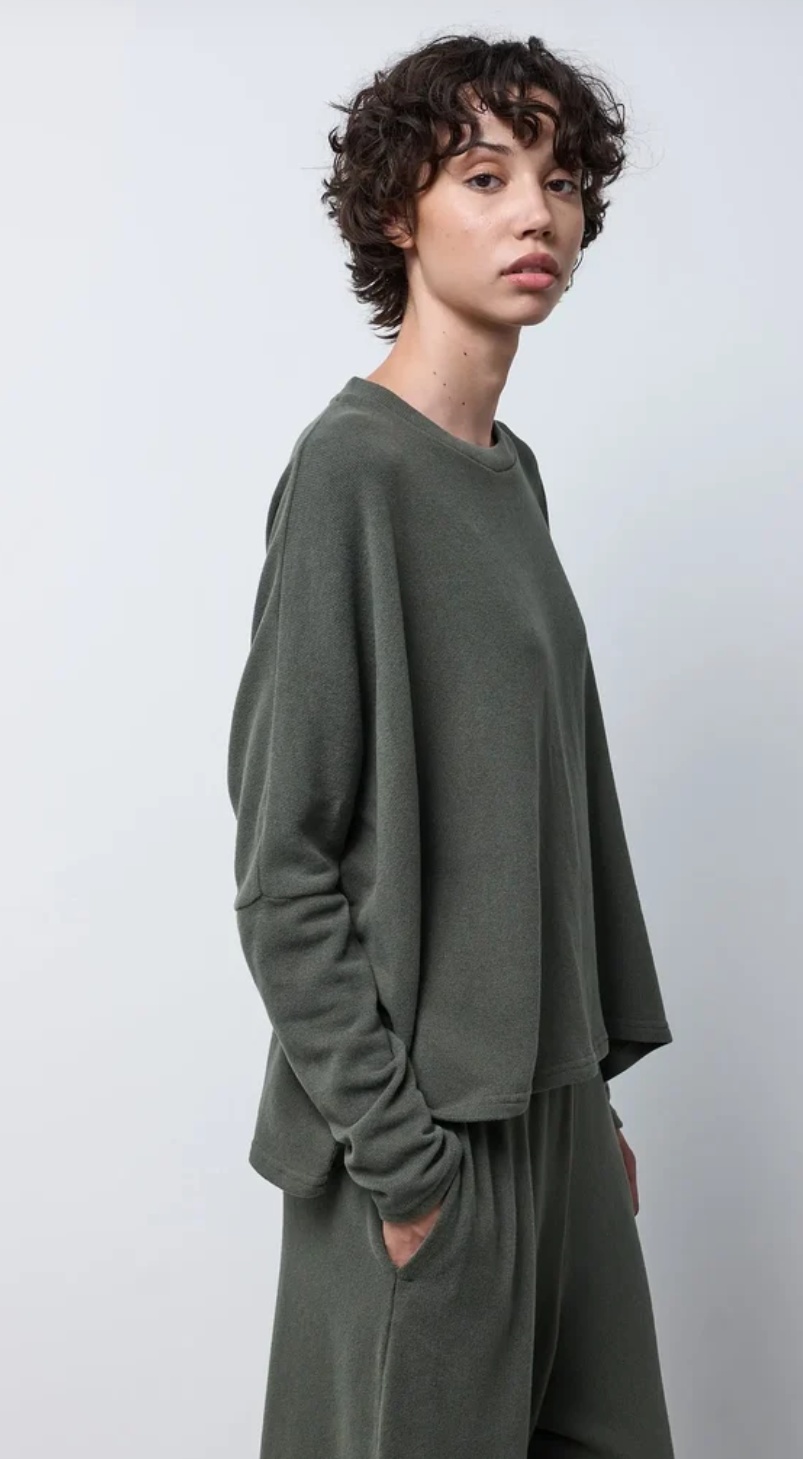 neirami MAGLIA SVASATA soft basic forest