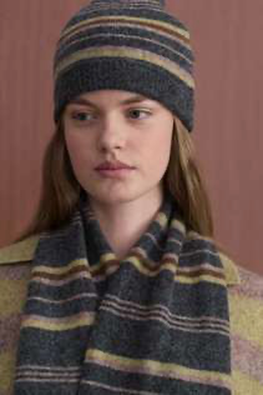 nice things paloma TRICOLOR STRIPED CAP MID GREY