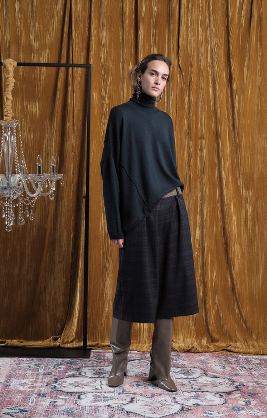 floor MAGLIA DOLCEVITA OVER CON NERVATURE 100%LANA