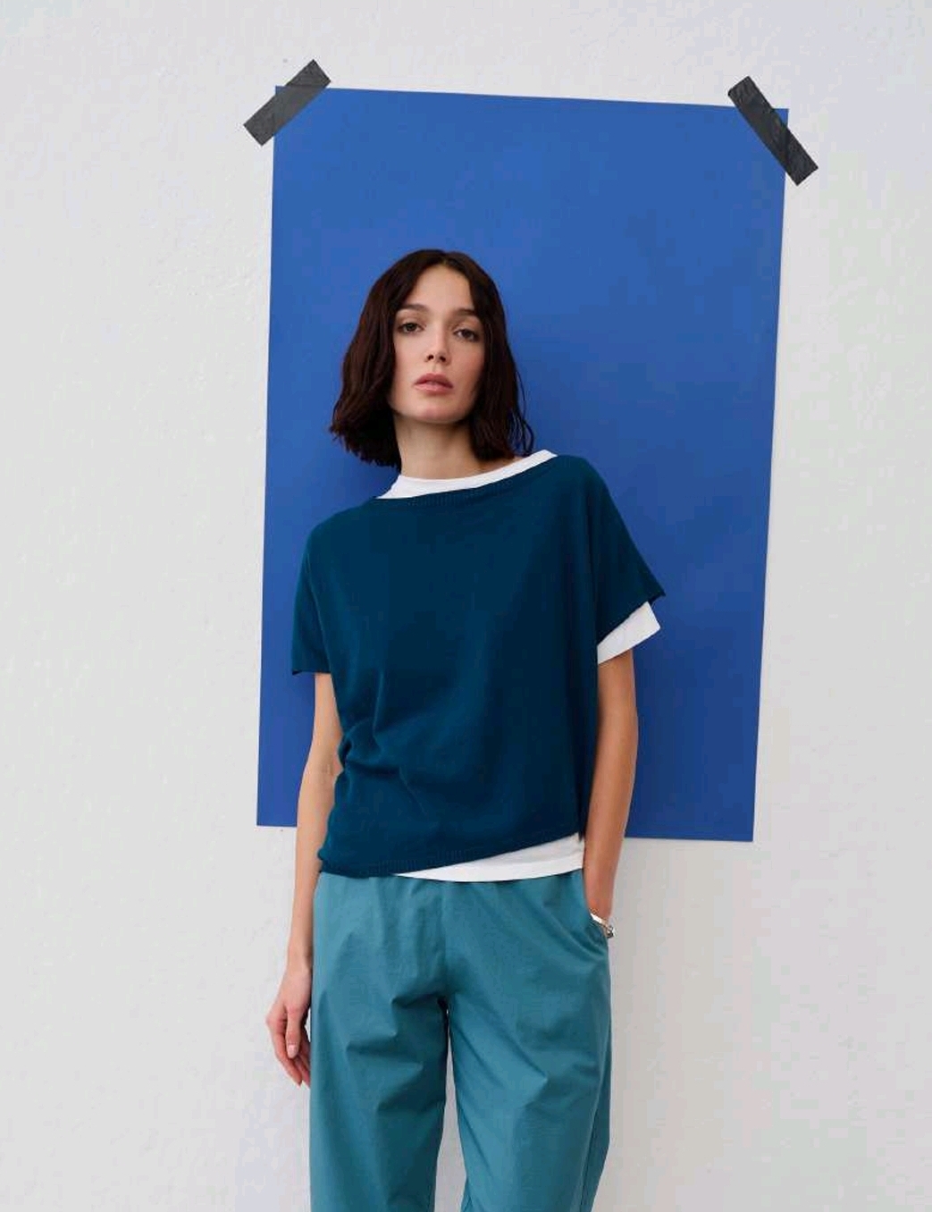 floor maglia barchetta asimmetrica