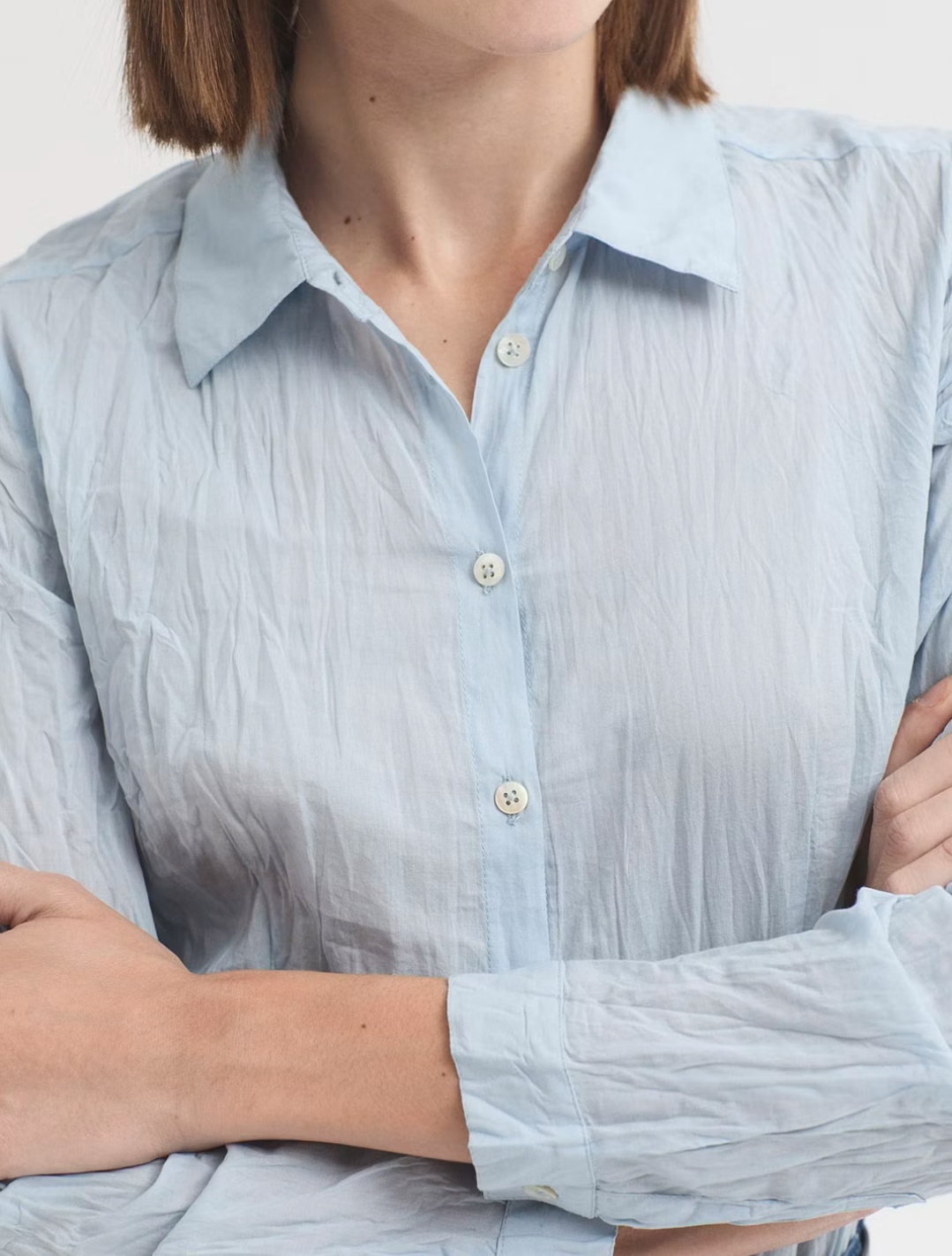nice things paloma CAMICIA BASIC  LIGHT BLUE