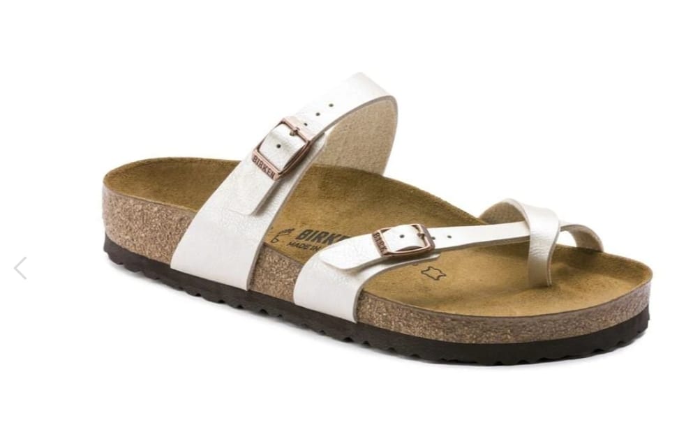 birkenstock Mayari graceful pearl white, Birko Flor - Calz. N