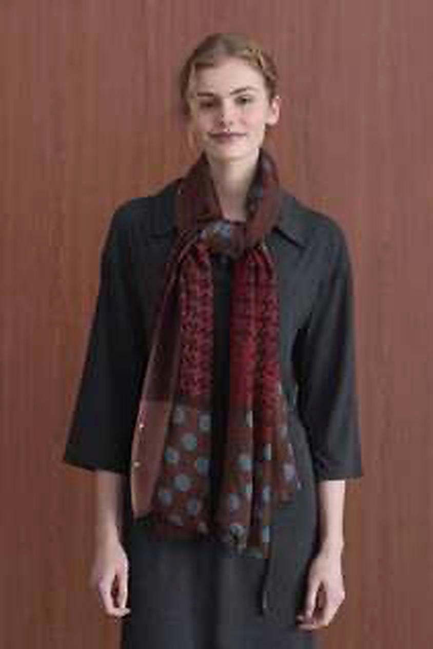 nice things paloma WOOL FOULARD CHESTNUT