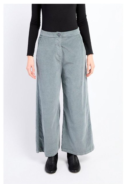 neirami PANTALONE CROP  CORDUROY JADE