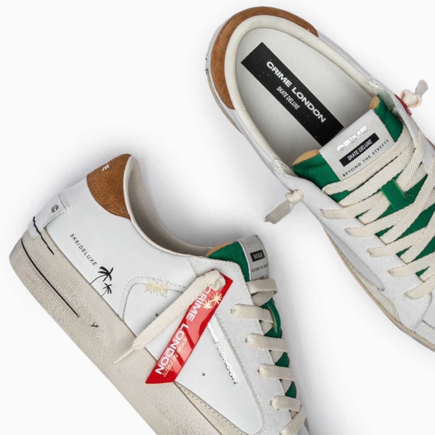 Scarpe Sneaker Skate In Pelle Crime London – Moda Fashion Con Suola In Gomma Vintage E Soletta Rimovibile