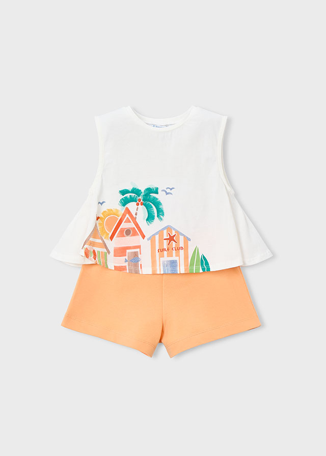 Mayoral Completo Short + Blusa Bambine E Ragazze