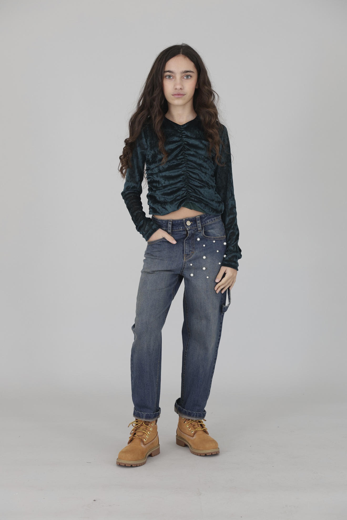 Naida Pantaloni Con Perle Ragazza