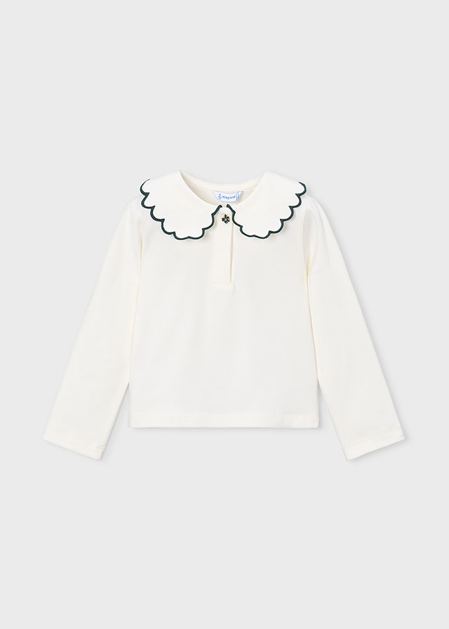 Mayoral T-shirt Polo Manica Lunga Bambine E Ragazze